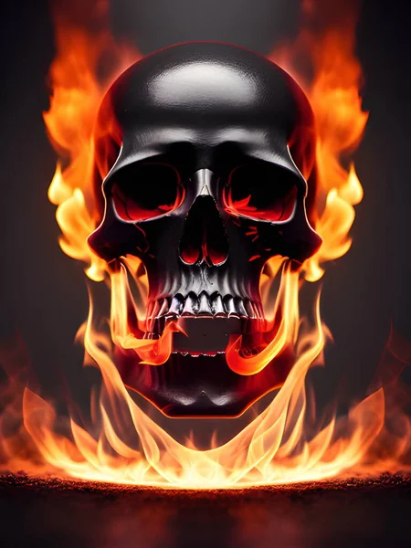 Flaming Skull Live Wallpaper  free download