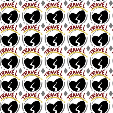 Seyahat simgesi için bir arkaplan çizimi