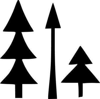 Ağaçlar. Web simgesi basit illüstrasyon