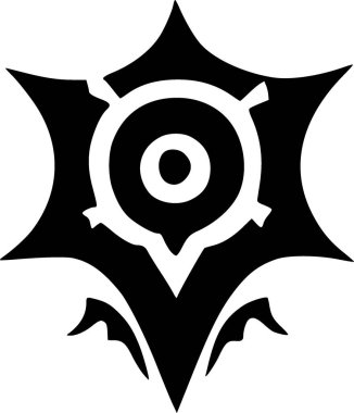 Şeytani canavar. Web simgesi basit illüstrasyon