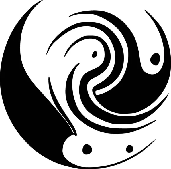 Abstract Swirl Pattern Icon Illustration — Stock Photo, Image