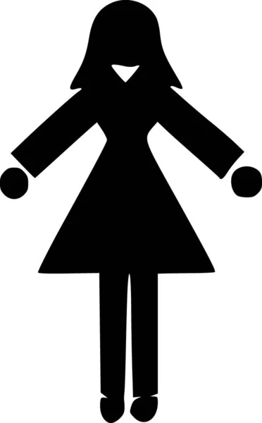Una Mujer Icono Web Ilustración Simple — Foto de Stock
