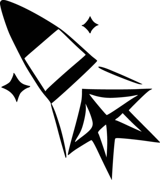 Cohete Icono Web Ilustración Simple — Foto de Stock