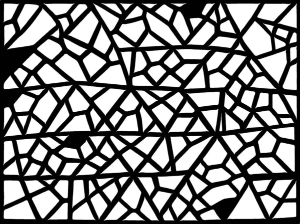 Abstract Geometric Black White Pattern Illustration — Foto de Stock