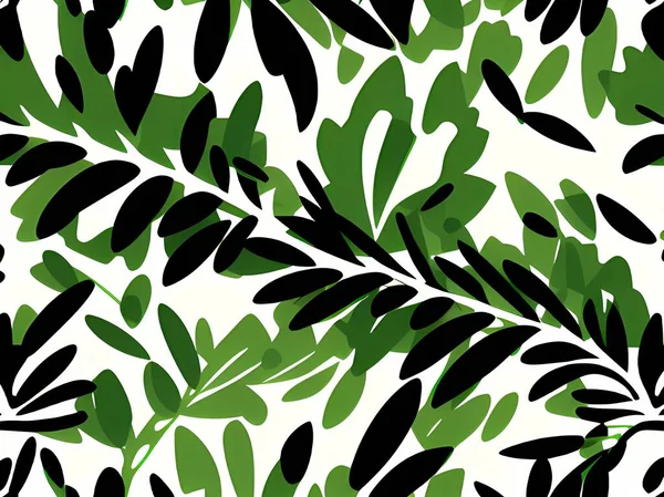 pattern with hand drawn leaves. illustration.
