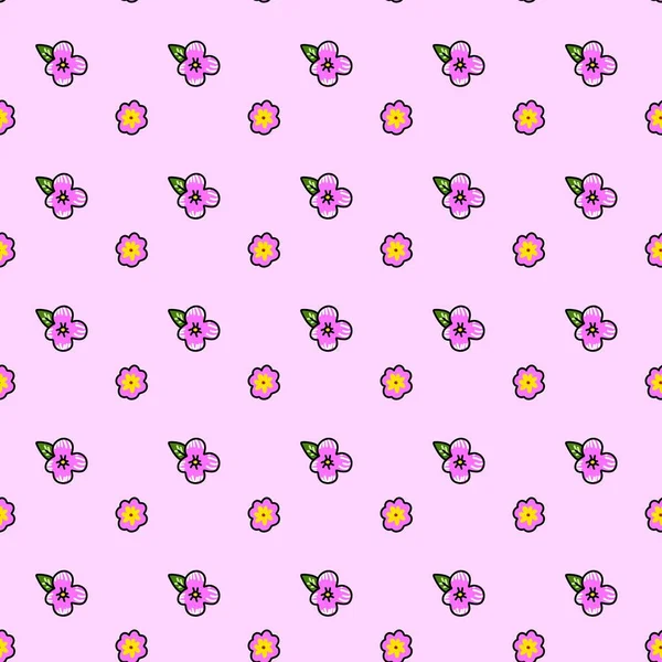 Nahtloses Muster Mit Blumen Illustration — Stockfoto
