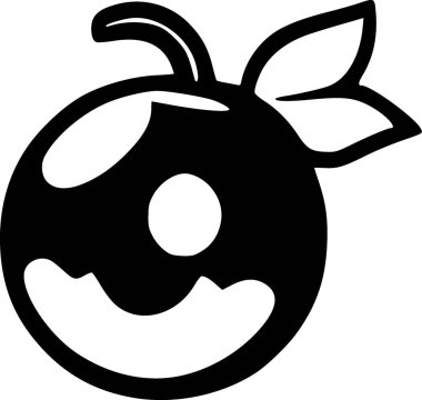 Sevimli canavar çizgi filminden siyah beyaz