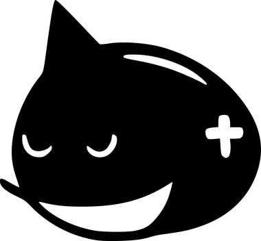 Sevimli canavar çizgi filminden siyah beyaz