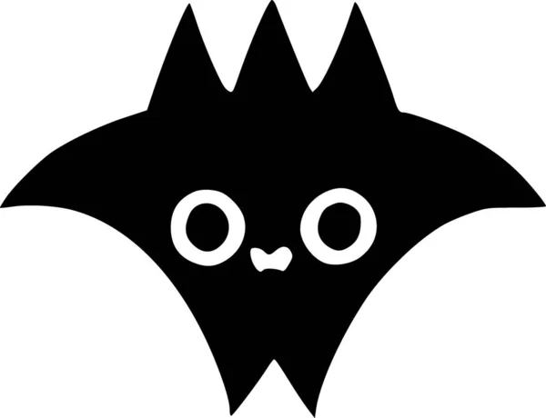 Bat Kreskówka Ilustracja Ikony Internetowej — Zdjęcie stockowe