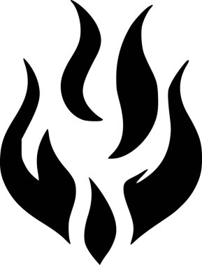 Beyaz arkaplanda ateş alevi simgesi