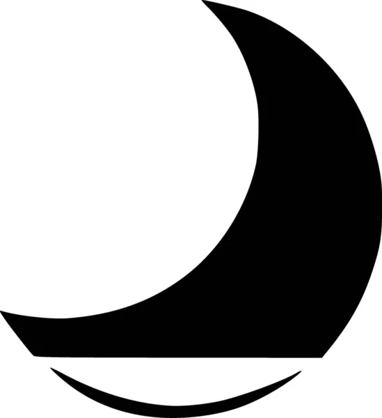 Schwarz Weiß Der Mond Ikone — Stockfoto