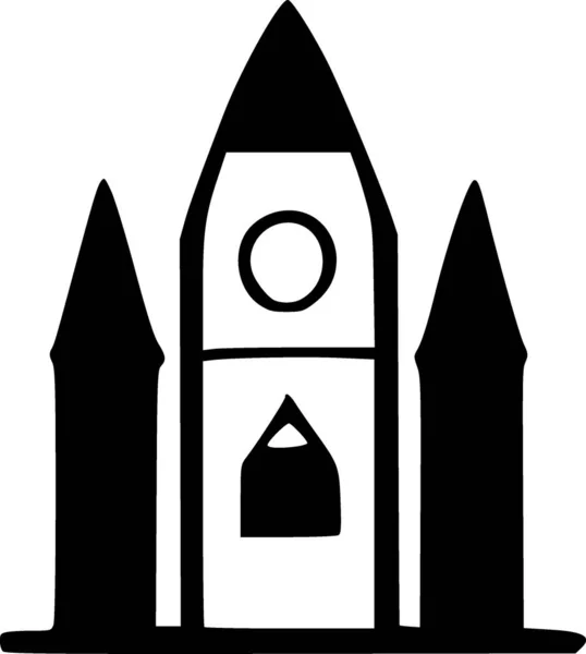 Raketa Webová Ikona Jednoduchá Ilustrace — Stock fotografie