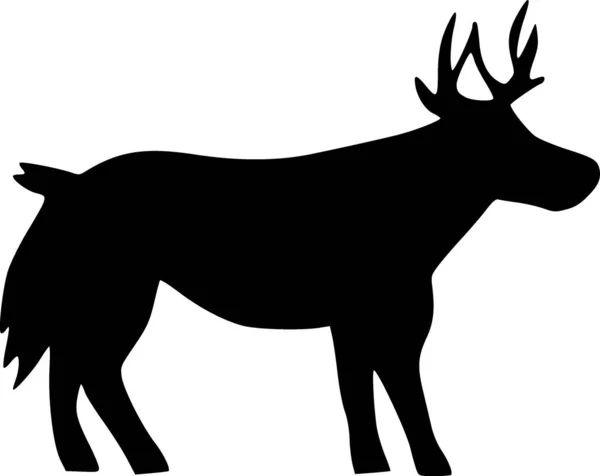 鹿的轮廓图解 — 图库照片