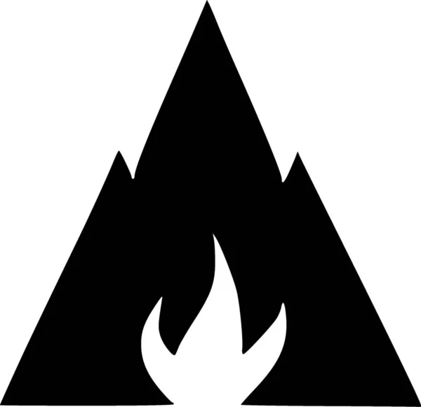 Ikona Ognia Białym Tle — Zdjęcie stockowe