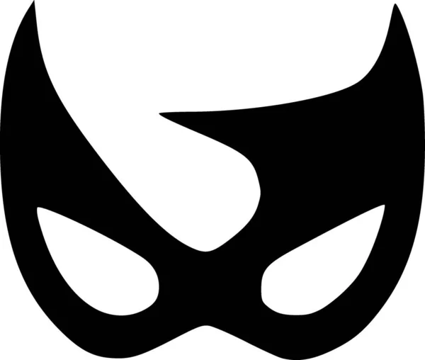 Icono Máscara Negra Sobre Fondo Blanco —  Fotos de Stock