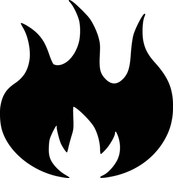 Fire Flame Icon White Background — Stock Photo, Image