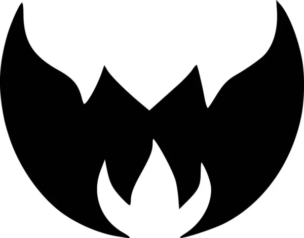 Beyaz Arkaplanda Ateş Alevi Simgesi — Stok fotoğraf