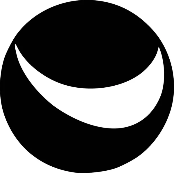 Black White Moon Icon — Stock Photo, Image