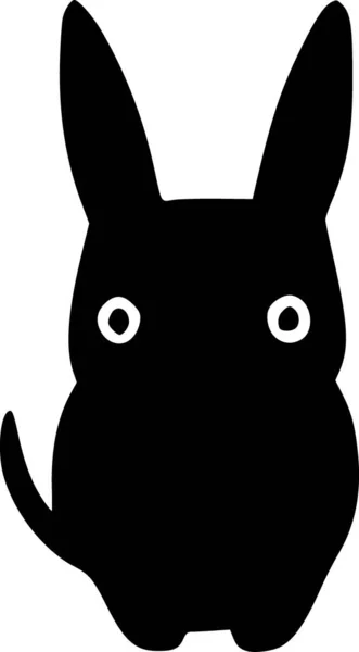 Kanin Logotyp Isolerad Vit Bakgrund — Stockfoto
