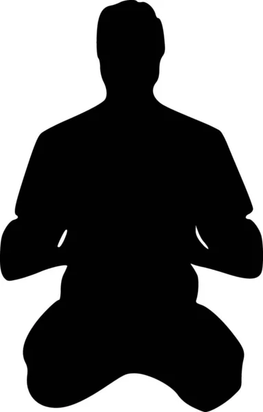 Yoga Yapan Bir Adamın Resmi — Stok fotoğraf