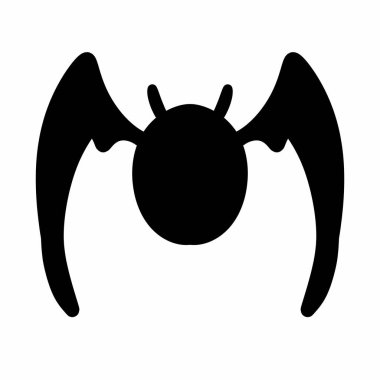 Cadılar bayramı yarasa silueti tasarımı beyaz arkaplanda izole edildi