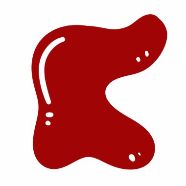 Kan damlaları, beyaz arka planda izole edilmiş.