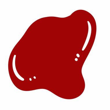 Kan damlaları, beyaz arka planda izole edilmiş.