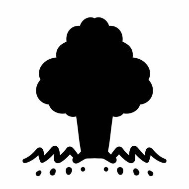 Ağaç karikatüründen siyah beyaz