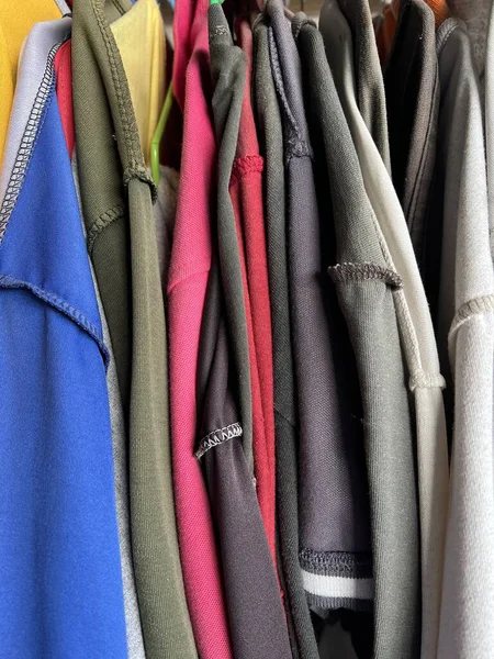 Different Types Clothes Row — Photo