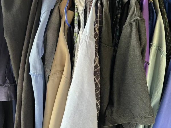 Different Types Clothes Row — Fotografia de Stock