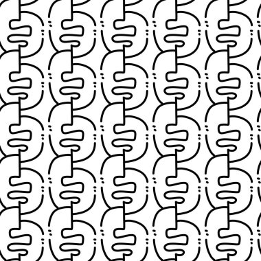 Elle çizilmiş hatları olan kusursuz bir desen. resimleme.