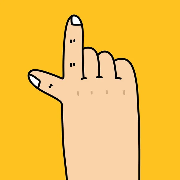 Mão Com Gesto Vitória Ilustração — Fotografia de Stock