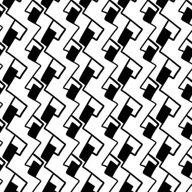 Eğik siyah ve beyaz çizgileri olan kusursuz desen