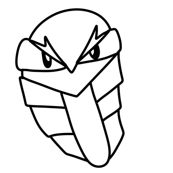 Line Drawing Cocoon Cartoon Coloring — Stock Photo, Image