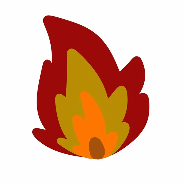 Feuer Symbol Auf Weißem Hintergrund — Stockfoto