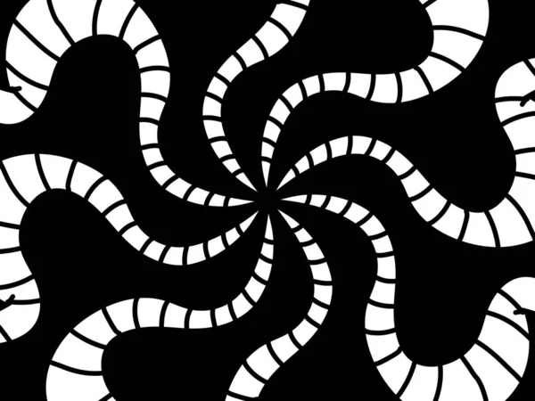 Abstract Geometric Black White Pattern Illustration — Stock Photo, Image
