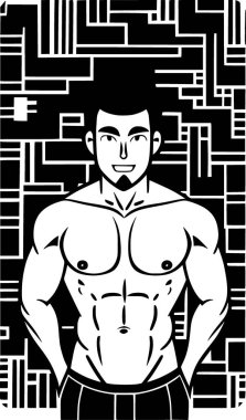 siyah ve beyaz insan çizgi filmi