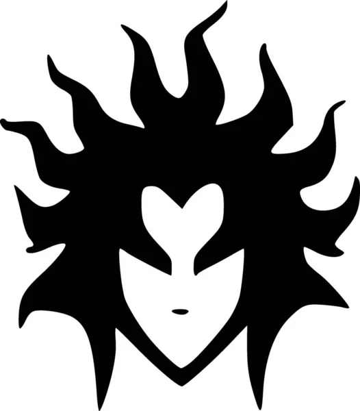 Black White Evil Head Мультик — стоковое фото