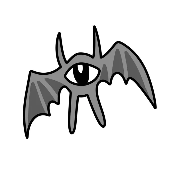 Halloween Fantasma Com Morcegos Ilustração Assustadora — Fotografia de Stock