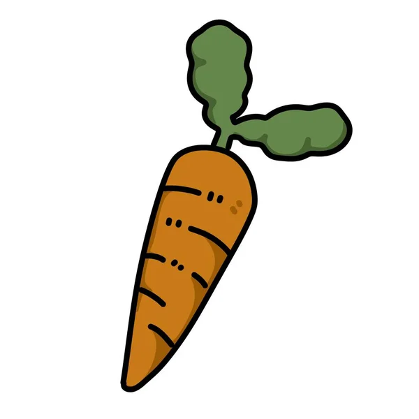 Морква Мультфільм Білому Тлі — стокове фото