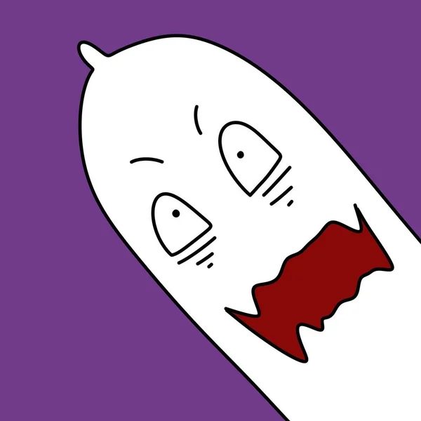 Halloween Illustration Eines Niedlichen Cartoon Monsters — Stockfoto
