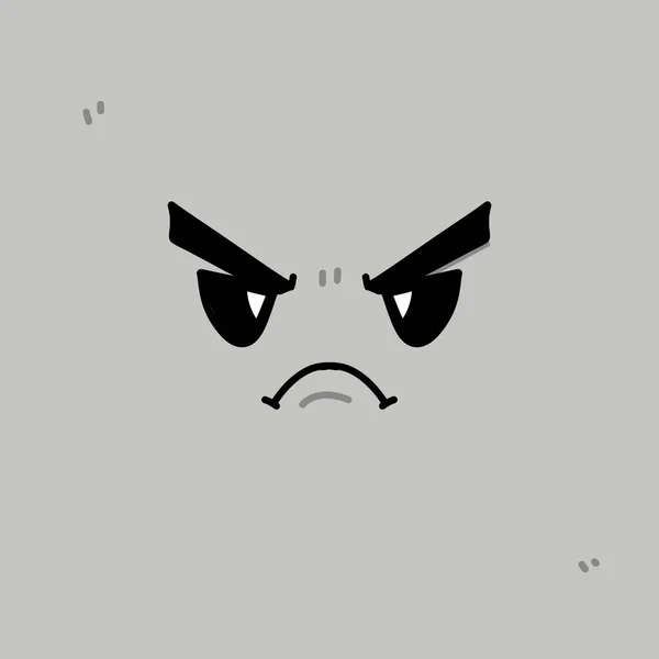 Gri Arkaplanda Sevimli Yüz Karikatürü — Stok fotoğraf