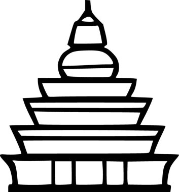 Şato. Web simgesi basit illüstrasyon