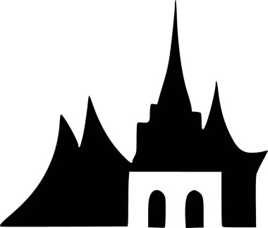 Şato. Web simgesi basit illüstrasyon