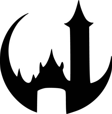 Şato. Web simgesi basit illüstrasyon