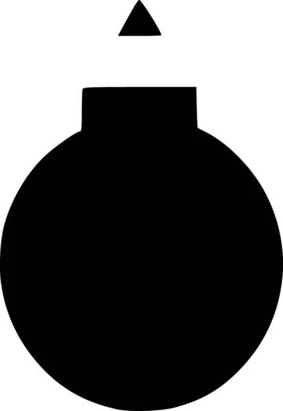黑白分明的炸弹图标 — 图库照片