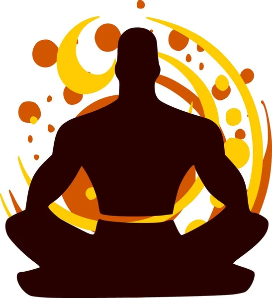Culoarea Artistică Omului Joacă Icoana Yoga — Fotografie, imagine de stoc