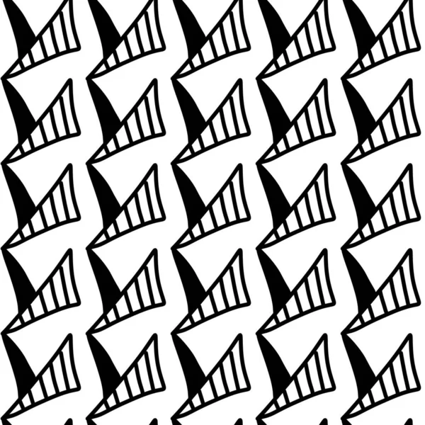 抽象的な線で手描きのシームレスなパターン 幾何学的背景 — ストック写真