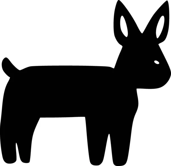 Svart Och Vitt Hund Tecknad Film — Stockfoto