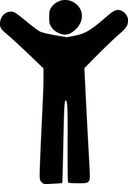 Adamım. Web simgesi basit illüstrasyon